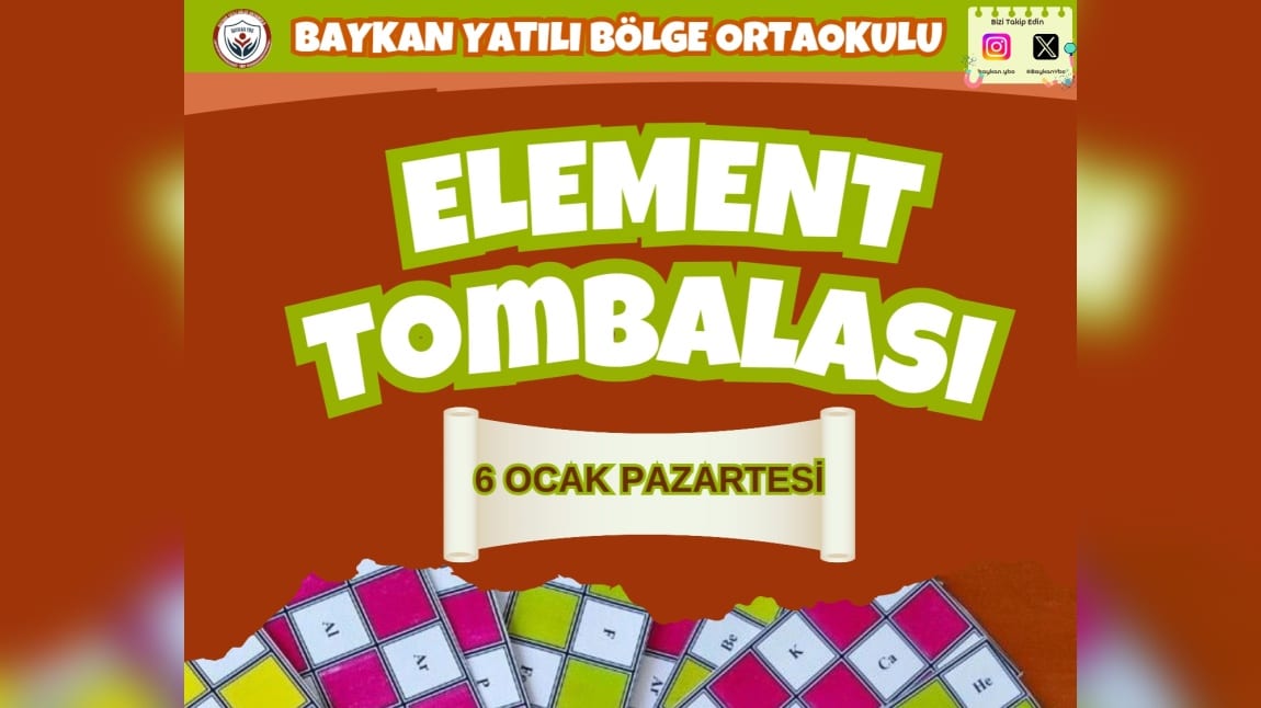 Element Tombalası Etkinliği Başlıyor